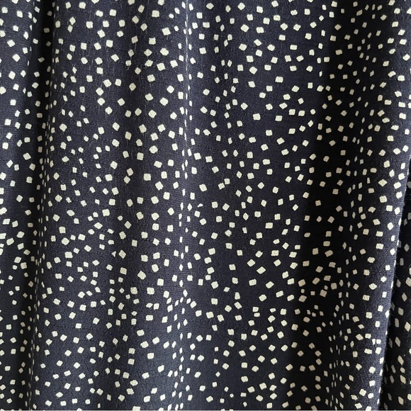 Other Stories Wide Leg Pants Ankle Polka Dot Speckled Navy Blue in 6 - Picture 11 of 14